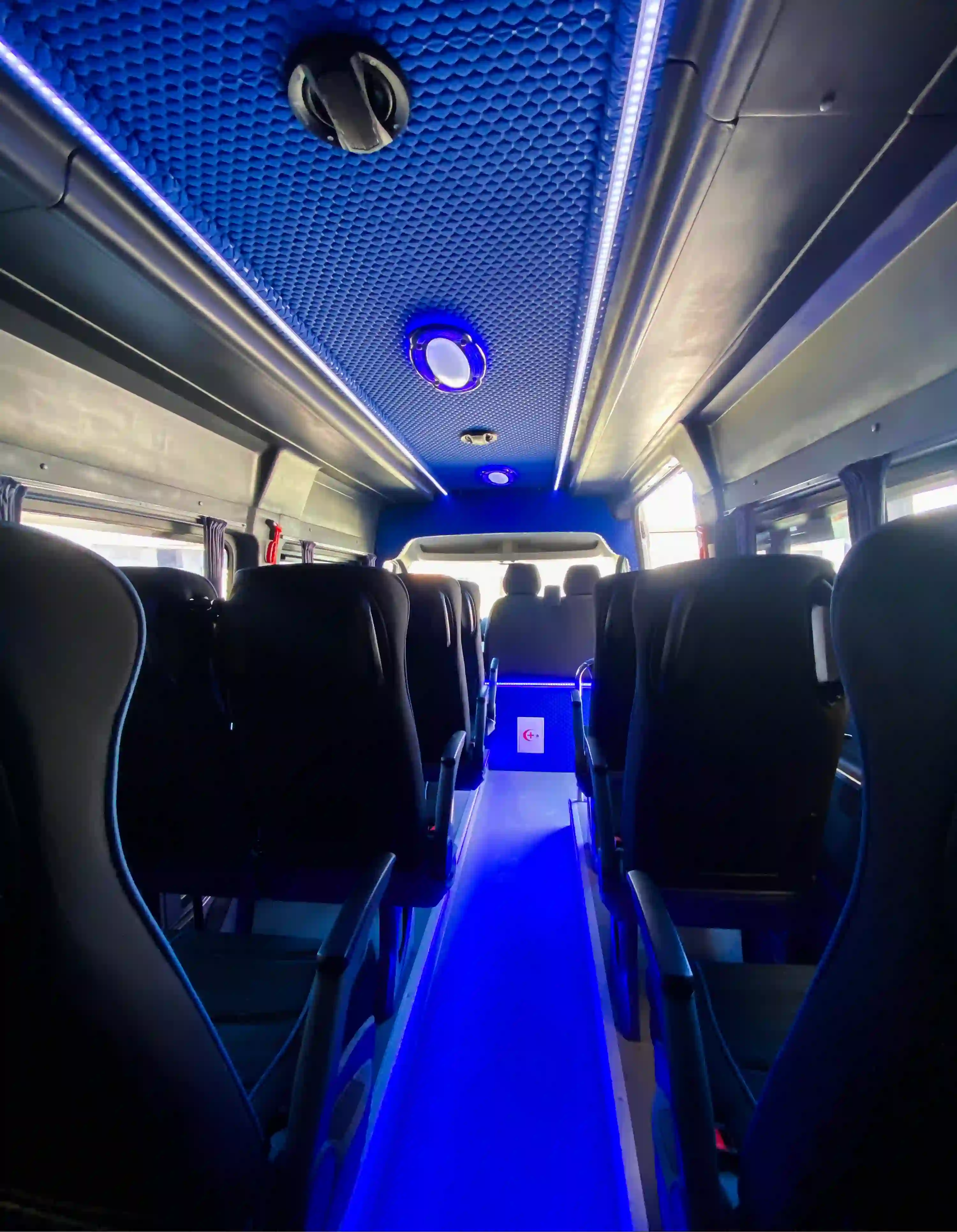 Interior view of the Personal Transport personnel transport vehicle.